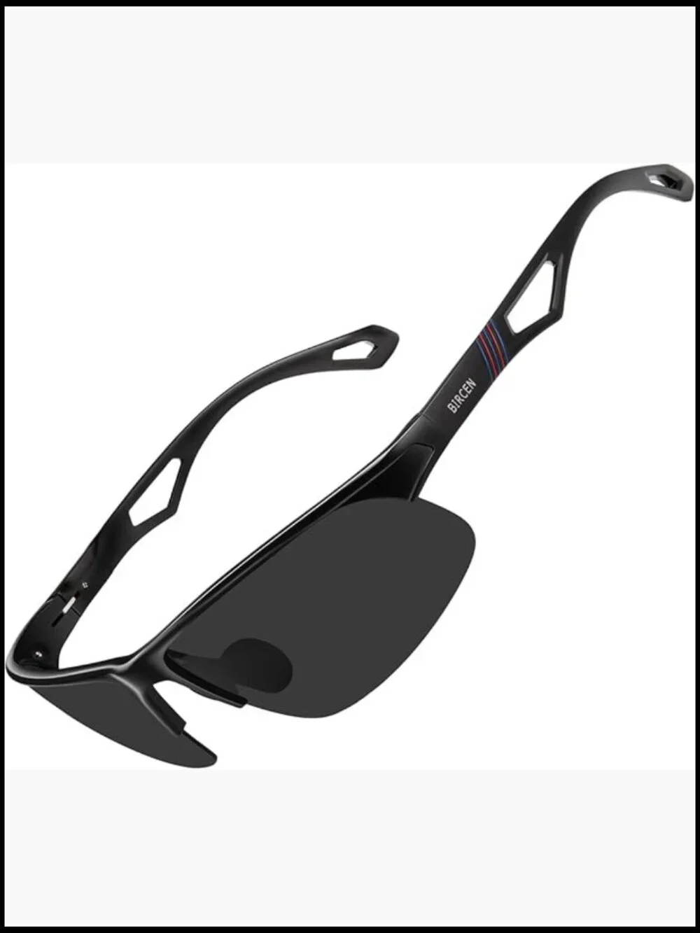 Polarized Sunglasses for Men UV Protection Lightweight Wrap-around Metal Sun